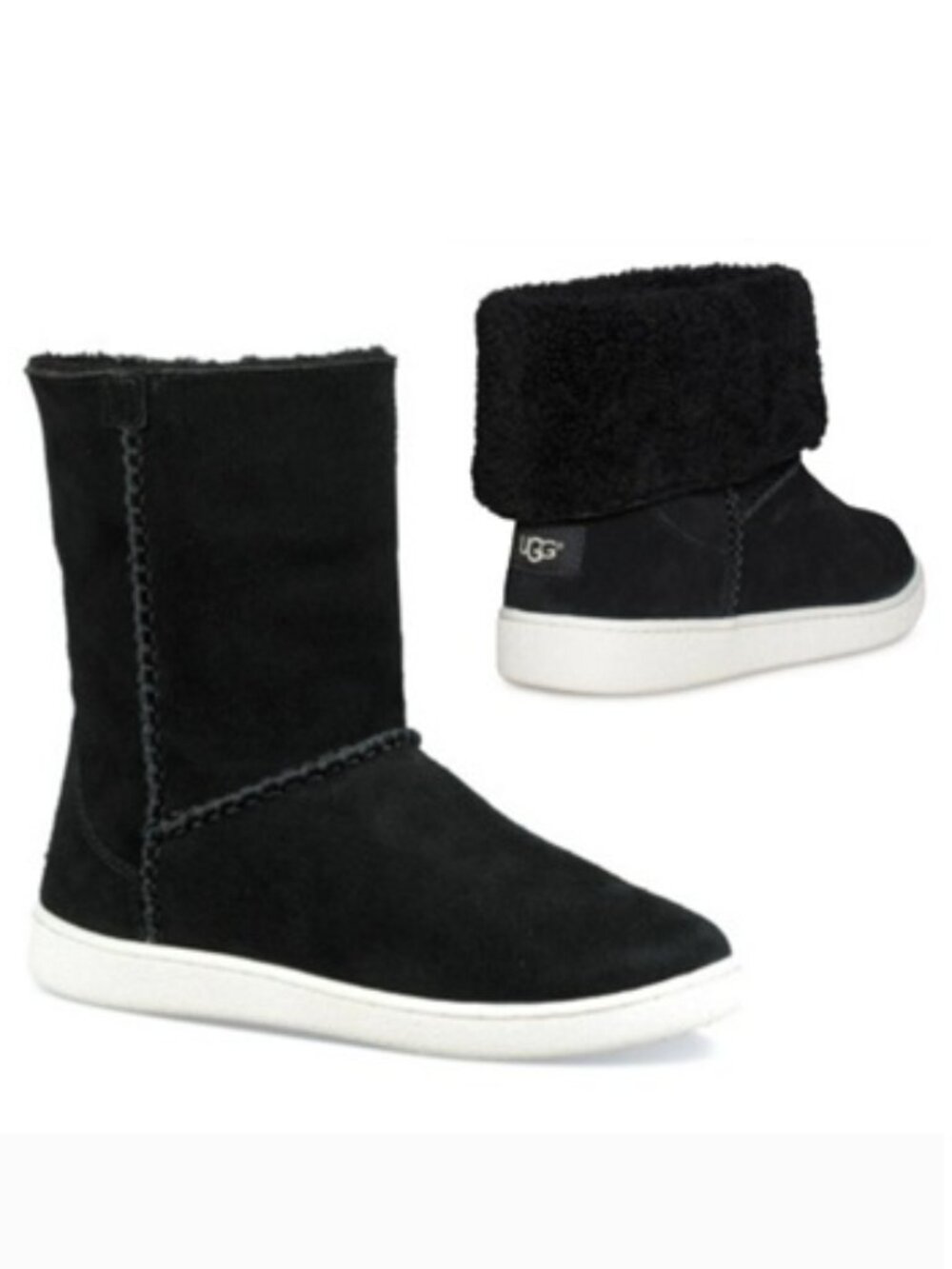 UGG Mika Bootie Size 8 Cozy Warm Foldover Cuff